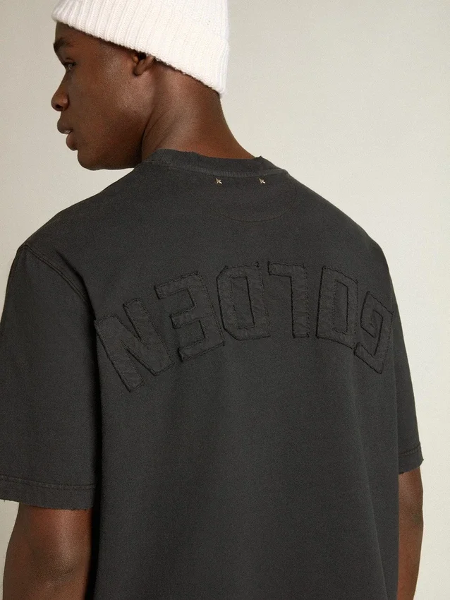 Cămășă negru spălată cu logo inversat pe spate - Jersey Capsule
