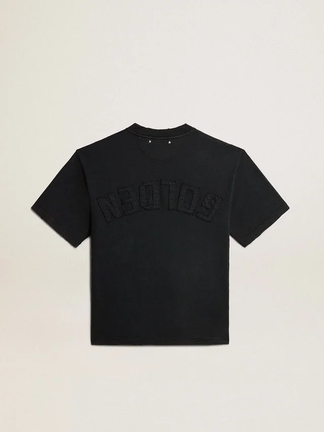 Cămășă negru spălată cu logo inversat pe spate - Jersey Capsule