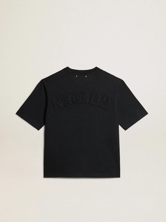 Cămășă negru spălată cu logo inversat pe spate - Jersey Capsule