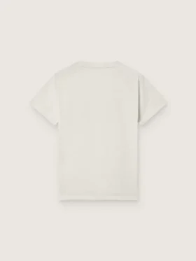 Cămășă pentru băieți „Journey” din jersey de bumbac alb cu logo