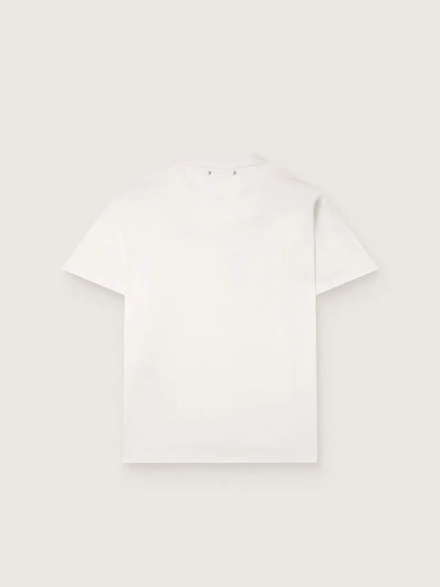Cămășă pentru bărbați din jersey de bumbac alb vintage