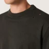 Cămășă pentru bărbați din jersey de bumbac antracit cu inimă perforată