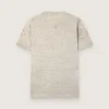 Cămășă pentru bărbați din jersey gri melanj cu imprimeu vintage