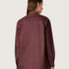 Cămășă pentru femei din denim de culoare burgund