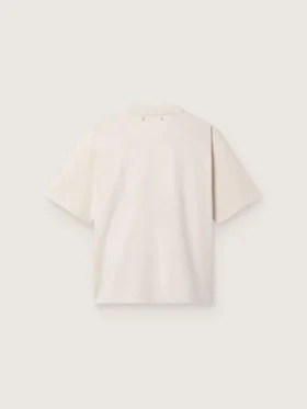 Cămășă pentru femei din jersey de bumbac alb cu imprimeu cu stele