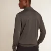 Cămășă polo cu mâneci lungi pentru bărbați, din lână merino gri