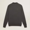 Cămășă polo cu mâneci lungi pentru bărbați, din lână merino gri