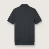 Cămășă polo pentru bărbați cu mâneci scurte din lână merino gri