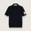 Cămășă polo pentru femei din lână merino albastru închis
