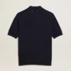 Cămășă polo pentru femei din lână merino albastru închis