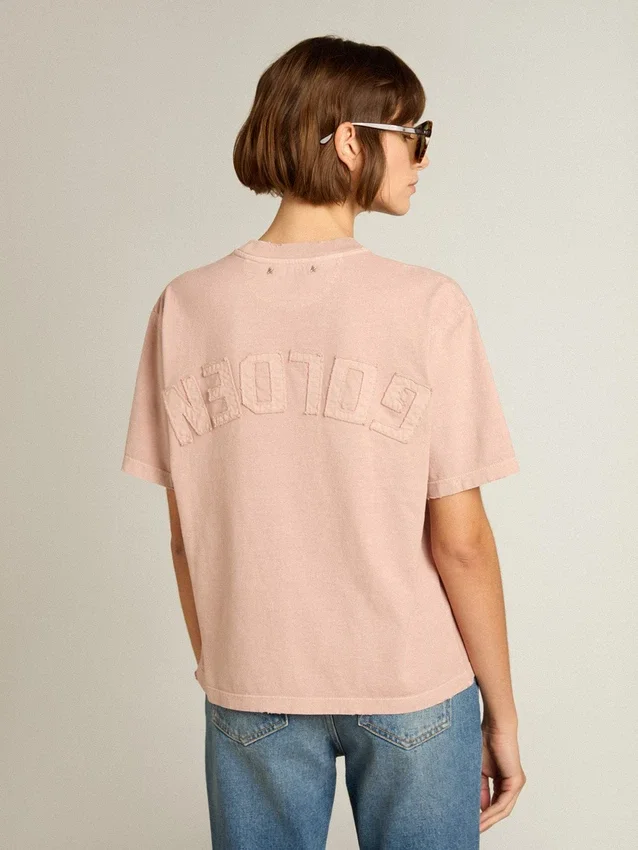 Cămășă roz pudră cu logo inversat pe spate - Jersey Capsule