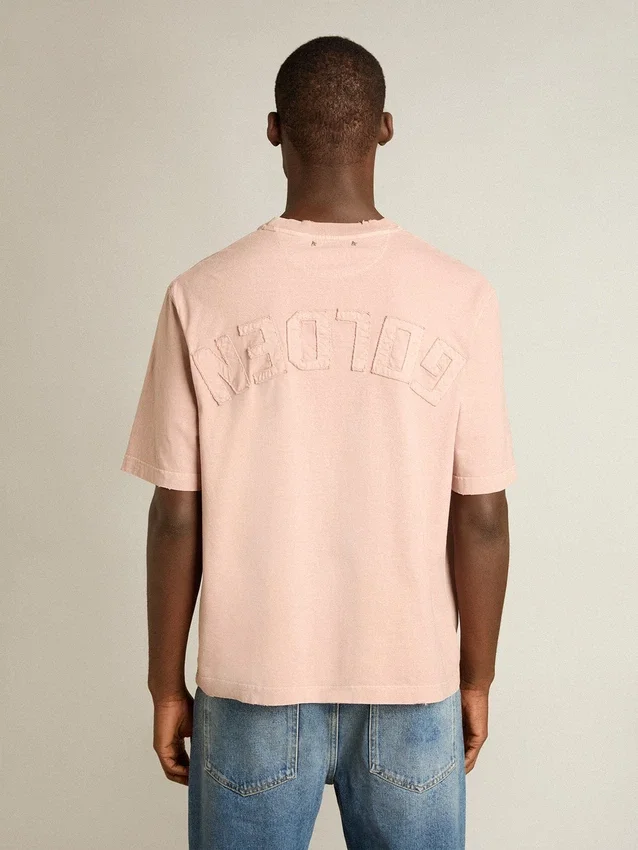 Cămășă roz pudră cu logo inversat pe spate - Jersey Capsule