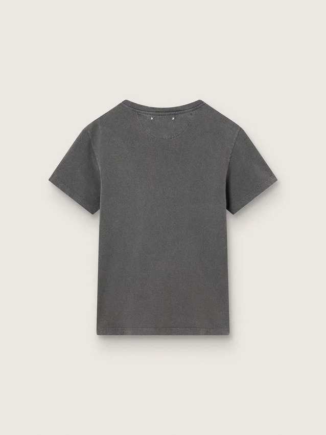 Cămășă slim-fit cu aspect uzat, în nuanța de gri antracit