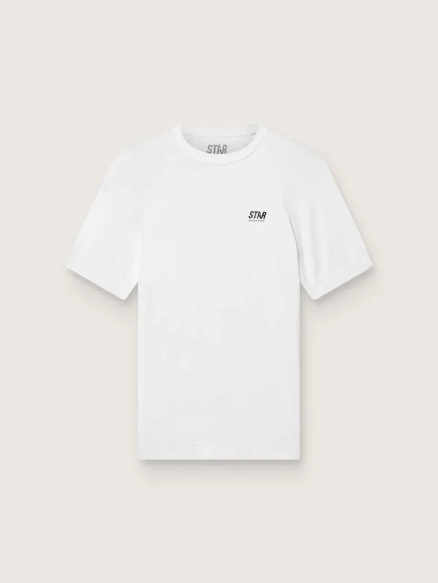 Cămășă sport albă pentru bărbați, cu croială slim-fit