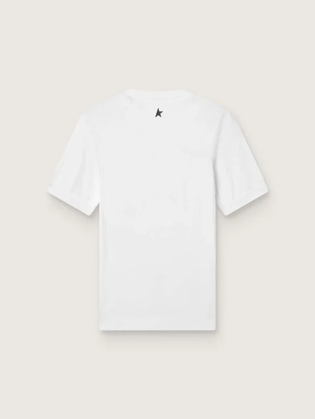 Cămășă sport albă pentru bărbați, cu croială slim-fit
