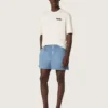 Cămășă unisex din bumbac alb, cu imprimeu și logo, din colecția Resort