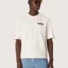 Cămășă unisex din bumbac alb, cu imprimeu și logo, din colecția Resort