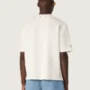 Cămășă unisex din bumbac alb, cu imprimeu și logo, din colecția Resort