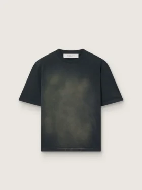 Cămășă unisex din jersey de bumbac negru cu logo brodat