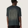 Cămășă unisex din jersey de bumbac negru cu logo brodat