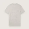 Cămășă unisex din jersey gri melanj cu imprimeu cu steag