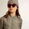 Cămașă de damă verde din amestec de viscoză și mătase, cu imprimeu floral