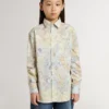 Cămașă din bumbac pentru fete, cu imprimeu floral multicolor