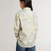 Cămașă din bumbac pentru fete, cu imprimeu floral multicolor