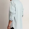 Cămașă din denim decolorat pentru bărbați, cu ținte ciocănite
