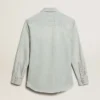 Cămașă din denim decolorat pentru bărbați, cu ținte ciocănite