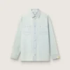 Cămașă largă pentru bărbați din denim albastru deschis