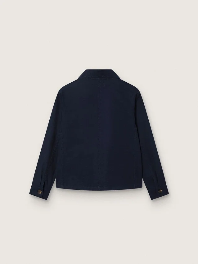 Cămașă unisex Journey din pânză de bumbac albastră cu logo brodat