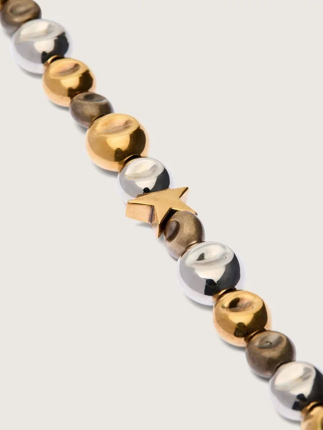Colier tip choker cu panglică neagră și ținte