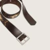 Curea Sierra pentru femei din piele de mahon cu ținte decorative