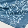 Eșarfă din Golden Collection, albastru denim, cu model paisley