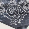 Eșarfă gri antracit cu imprimeu paisley