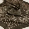 Eșarfă verde mușchi cu model paisley