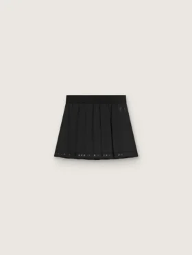 Fustă mini sport plisată, de culoare neagră