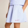 Fustă pentru fete cu dungi albastru deschis