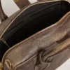 Geanta Vita din piele maro vintage cu detalii aurii