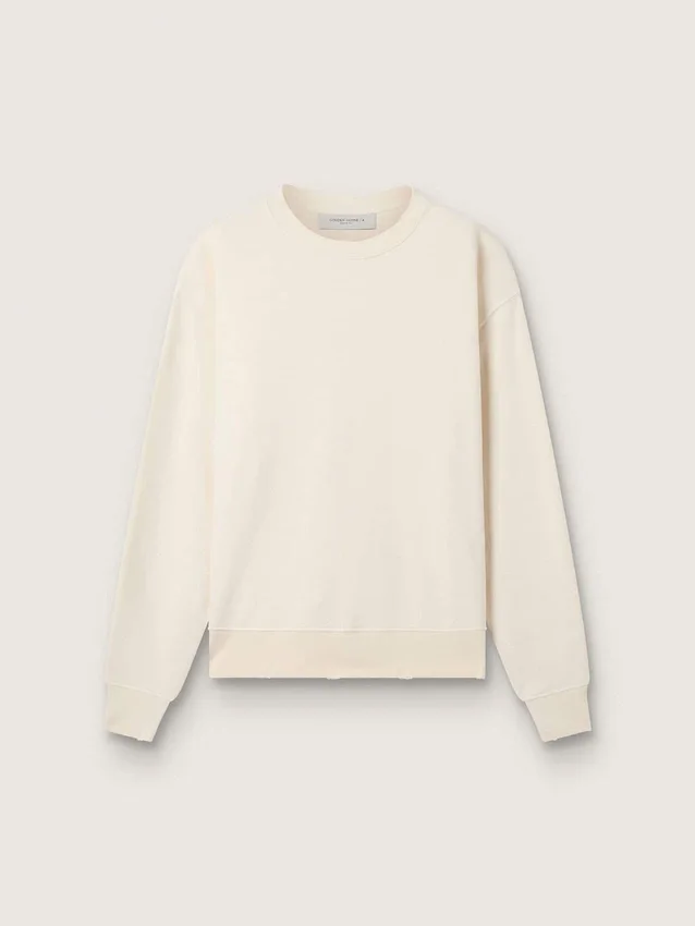 Hanorac în alb patinat cu logo inversat pe spate - Jersey Capsule
