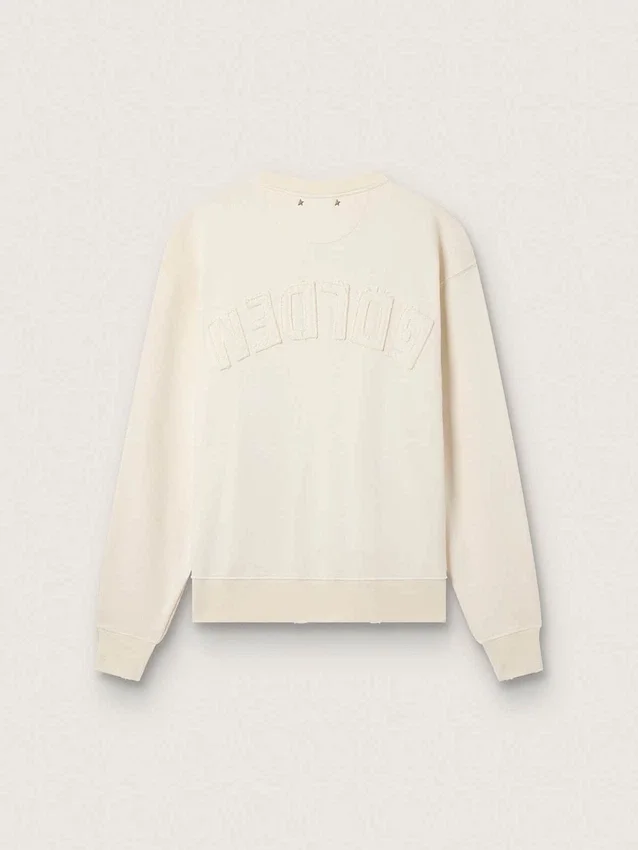 Hanorac în alb patinat cu logo inversat pe spate - Jersey Capsule
