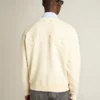 Hanorac în alb patinat cu logo inversat pe spate - Jersey Capsule