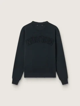 Hanorac negru spălat, cu logo inversat pe spate – Jersey Capsule