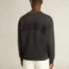 Hanorac negru spălat, cu logo inversat pe spate - Jersey Capsule