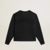 Hanorac negru spălat, cu logo inversat pe spate - Jersey Capsule