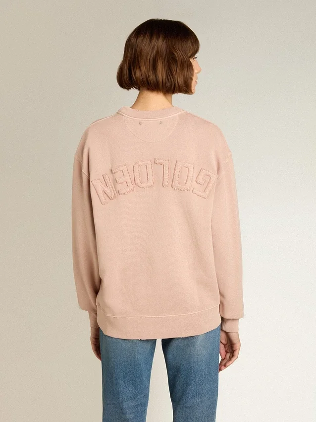 Hanorac roz pudră cu logo inversat pe spate - Jersey Capsule