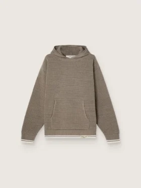 Hanorac unisex cu glugă, de culoare gri porumbel