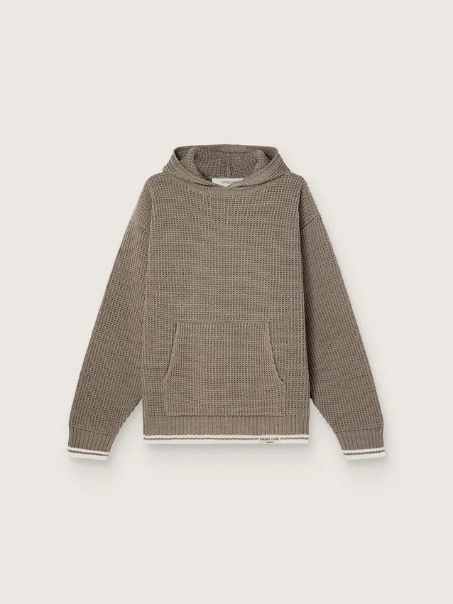 Hanorac unisex cu glugă, de culoare gri porumbel