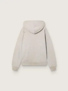 Hanorac unisex cu glugă din bumbac gri, cu imprimeu vintage cu steaguri